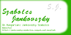 szabolcs jankovszky business card